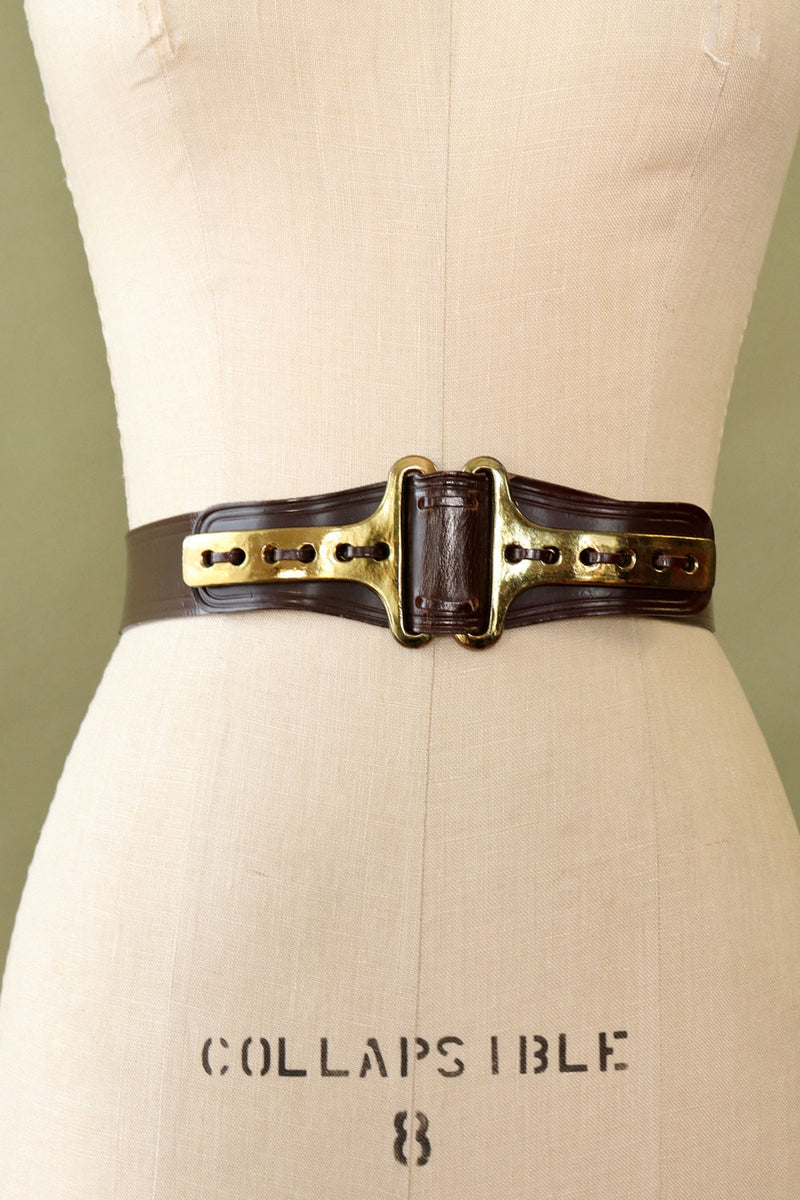 Mahogany Bold Buckle Belt