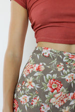 Lingering Floral Wrap Skirt S/M
