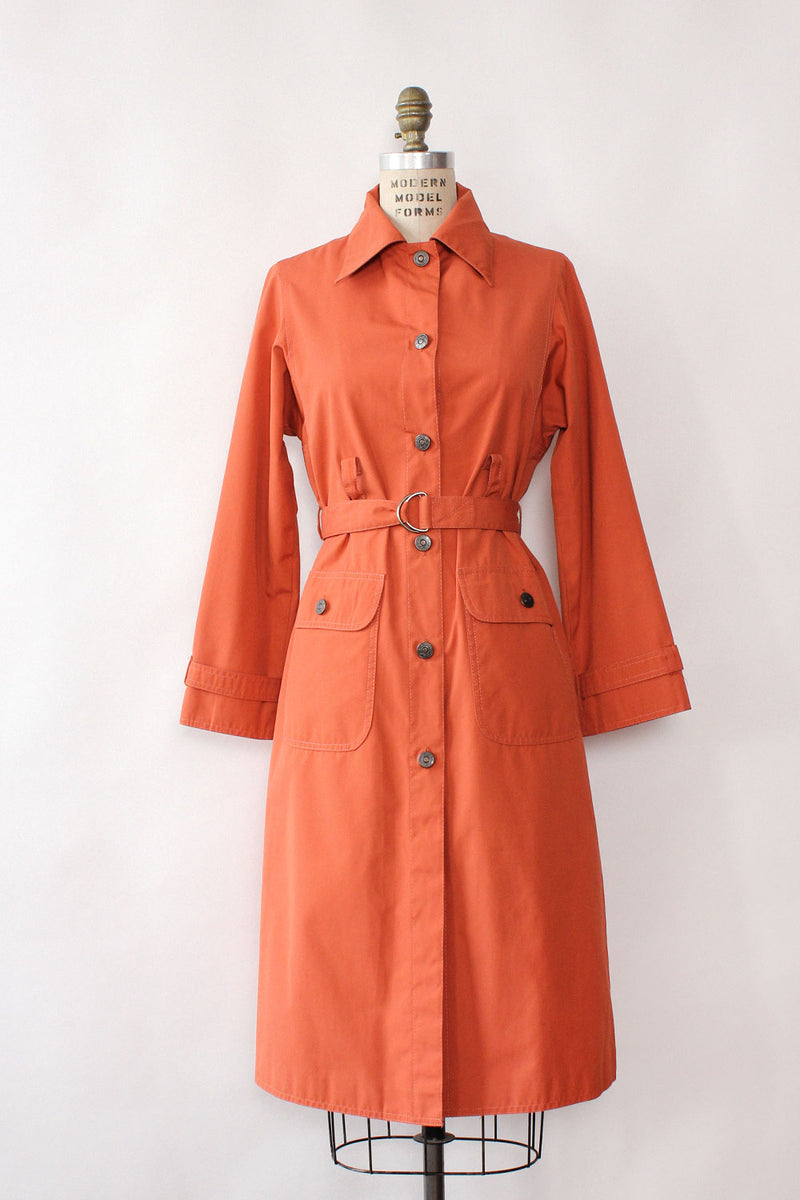 Jofeld Burnt Orange Trench S M OMNIA