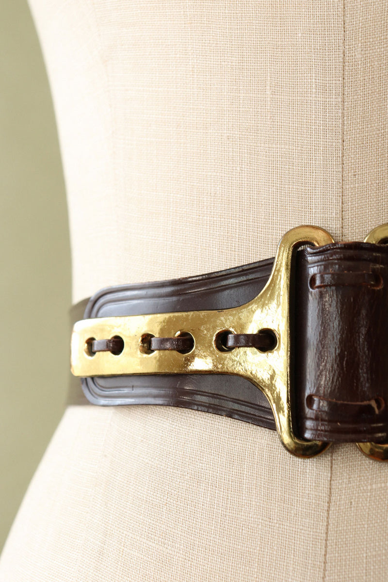 Mahogany Bold Buckle Belt