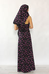 Violet Floral Halter w/ Shawl S/M