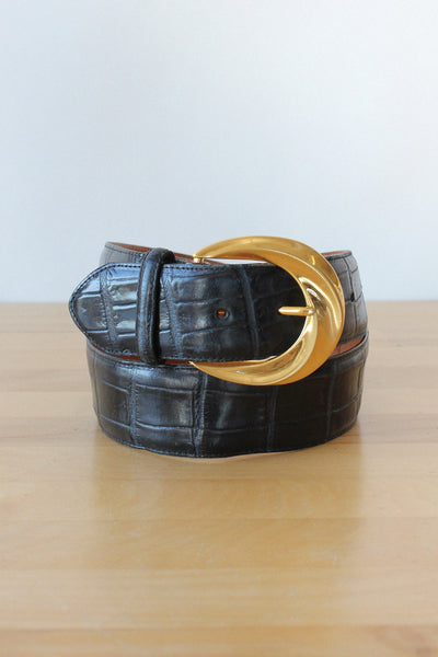 Brighton ? Leather Belt Navy Hermes Belt Size: 75 Blue Brighton White Swift Leather Epsom  main image 4