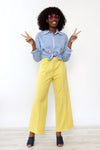 Chambray Mushroom Applique Shirt S-L