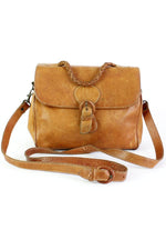 Chestnut Leather Accordion Bag