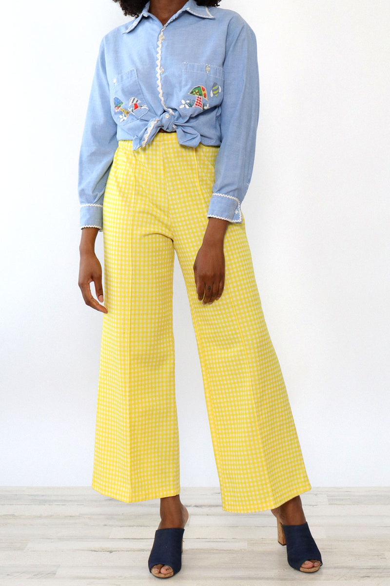 Sunshine Gingham Flares M/L