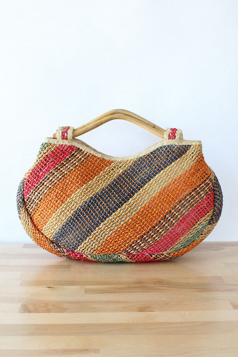 Picnic Stripe Woven Bag