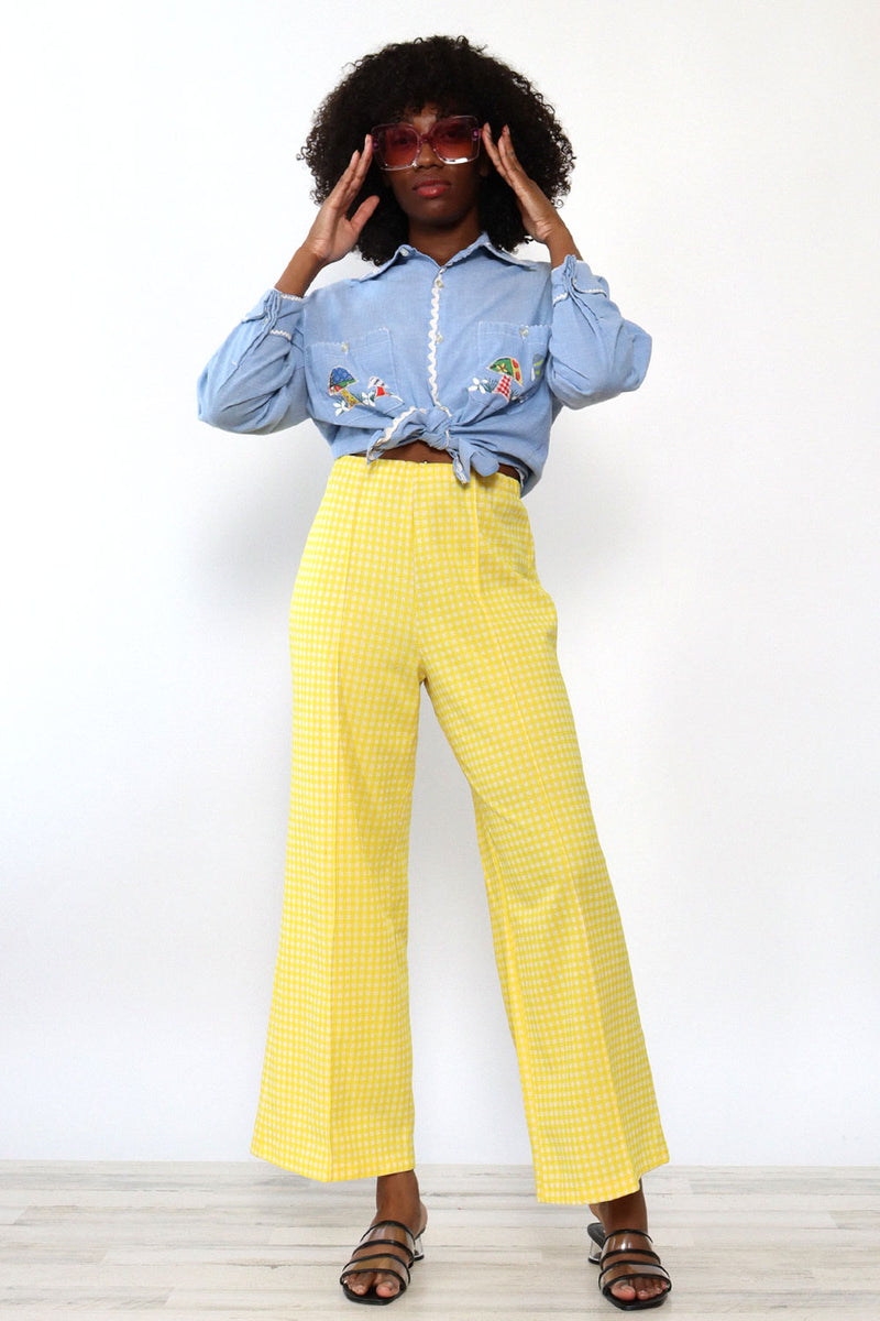 Sunshine Gingham Flares M/L