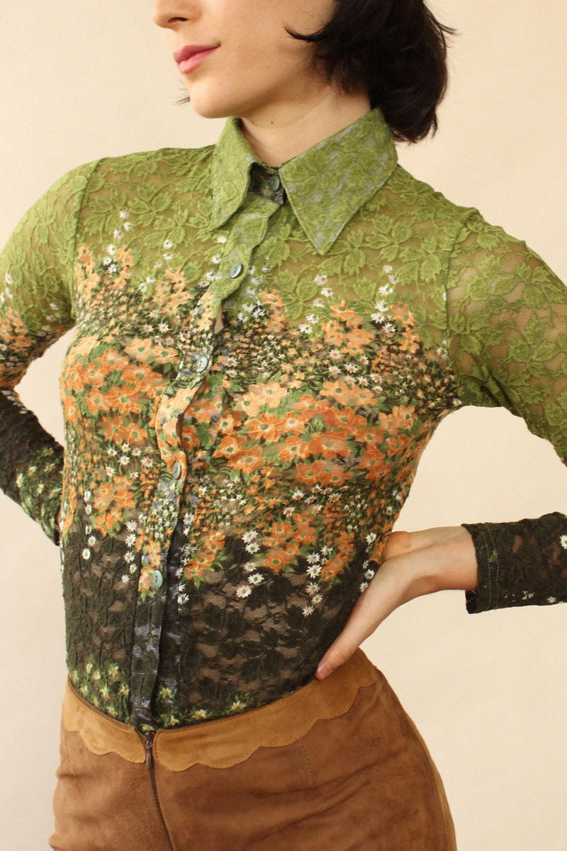 Pixie Lace Buttondown XS