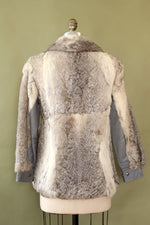 Silver Rabbit Fur Jacket S