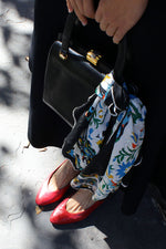 Folk Floral Silk Scarf