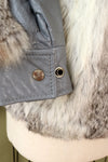 Silver Rabbit Fur Jacket S