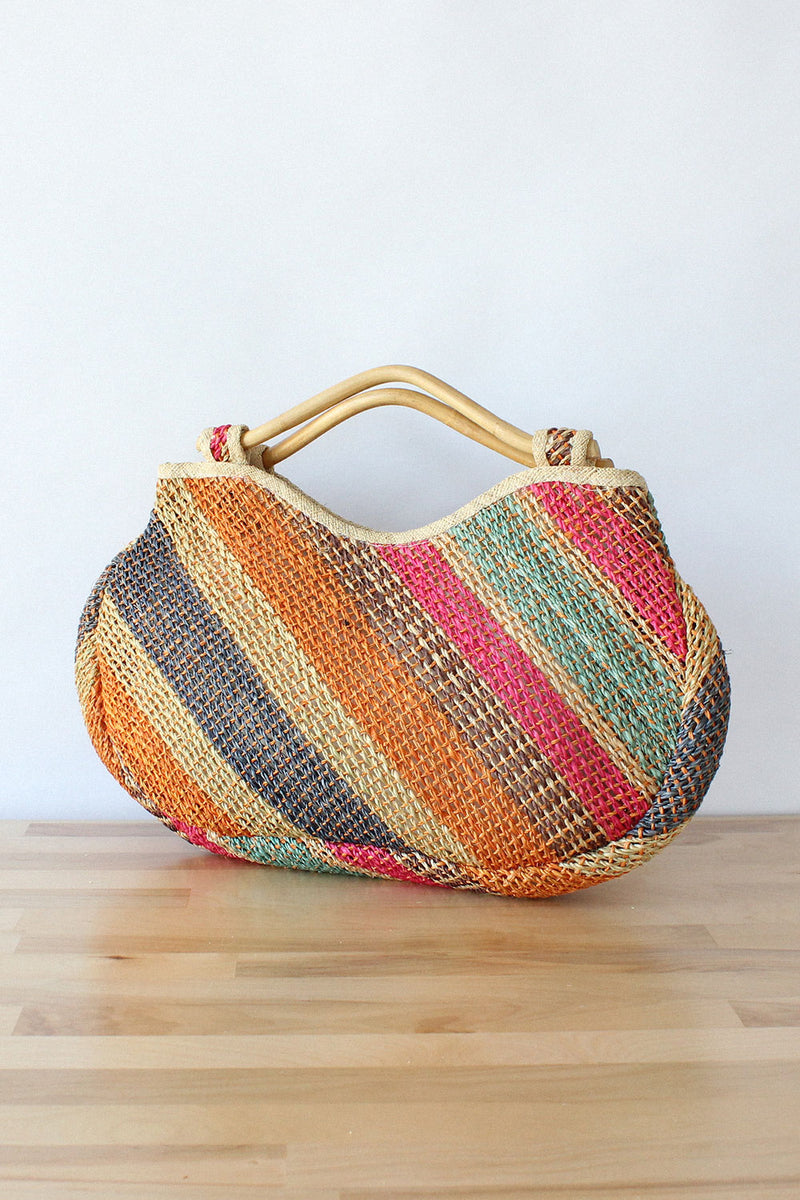 Picnic Stripe Woven Bag
