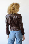 Aubergine Leather Jacket XS/S