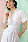 Crisp Ivory Utility Dress XS