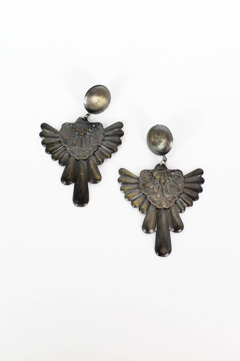 Etched Fan Earrings