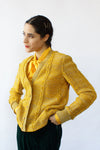 Oscar De La Renta Gold Fleck Cardigan M/L