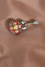 Italian Micro Mosaic Violin Pin