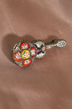 Italian Micro Mosaic Violin Pin