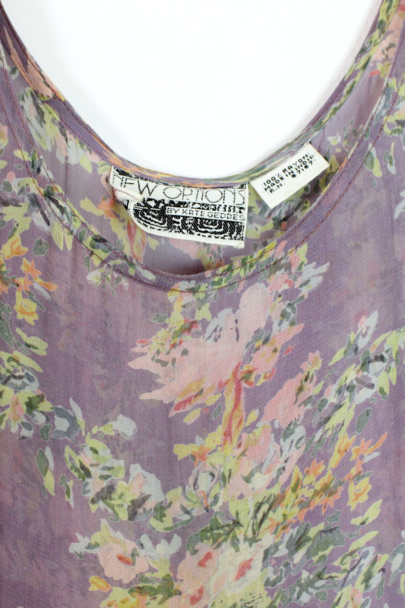 ruffled sheer dress S/M