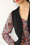 Embroidered Trim Fitted Vest S/M