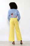 Chambray Mushroom Applique Shirt S-L