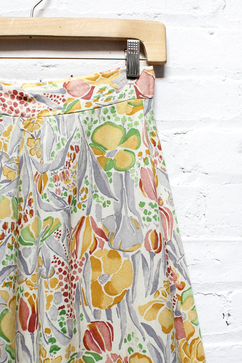 Watercolor Tulip Skirt XS