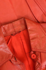 Rust Leather Shacket XS