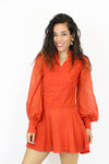 orange mini dress