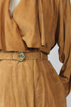 Draped Suede Duster Dress M/L