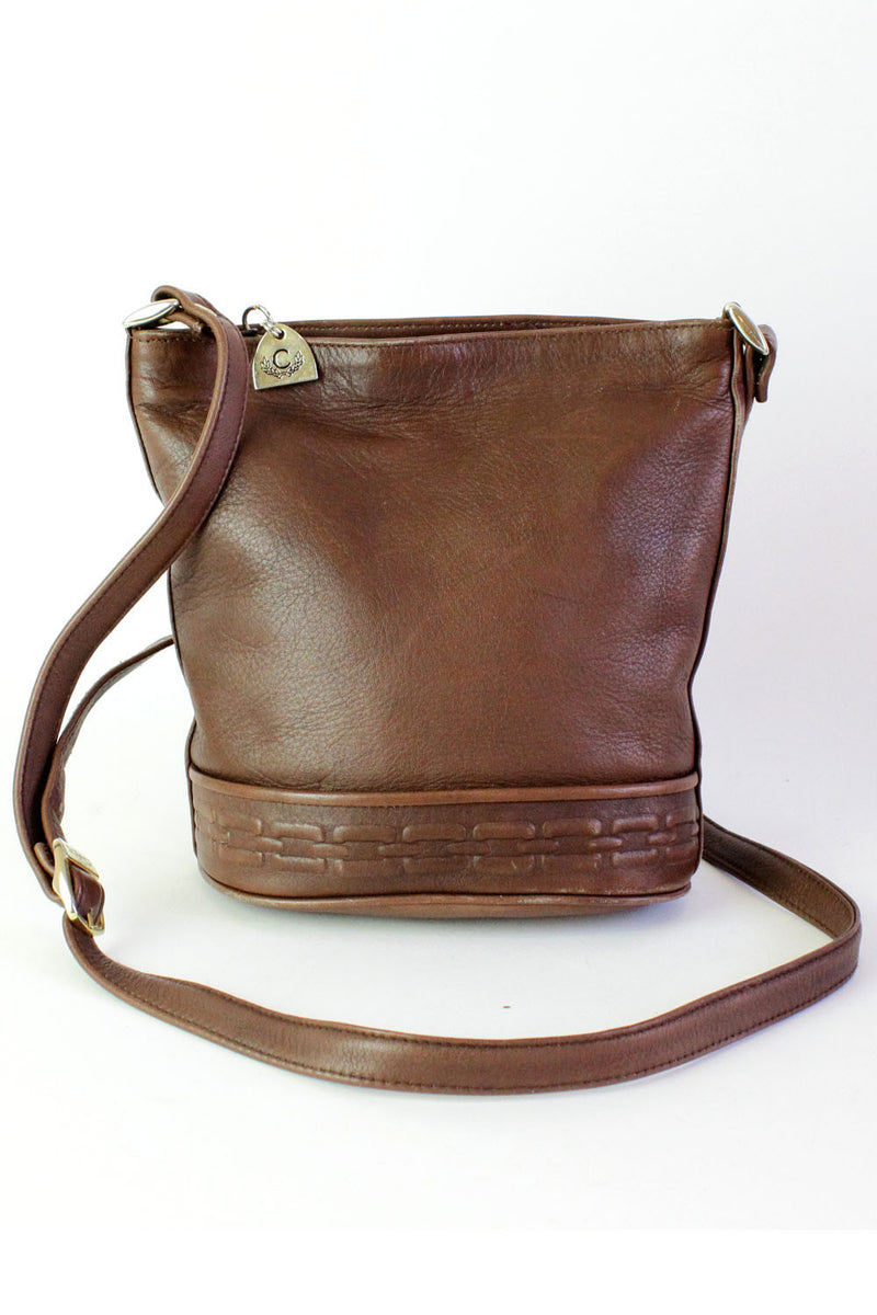 Chain Leather Bucket Bag