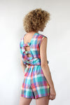 Madras Ladderback Playsuit M-M/L