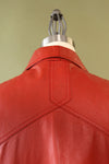 Rust Leather Shacket XS