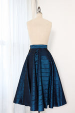 Iridescent Blue Circle Skirt XS