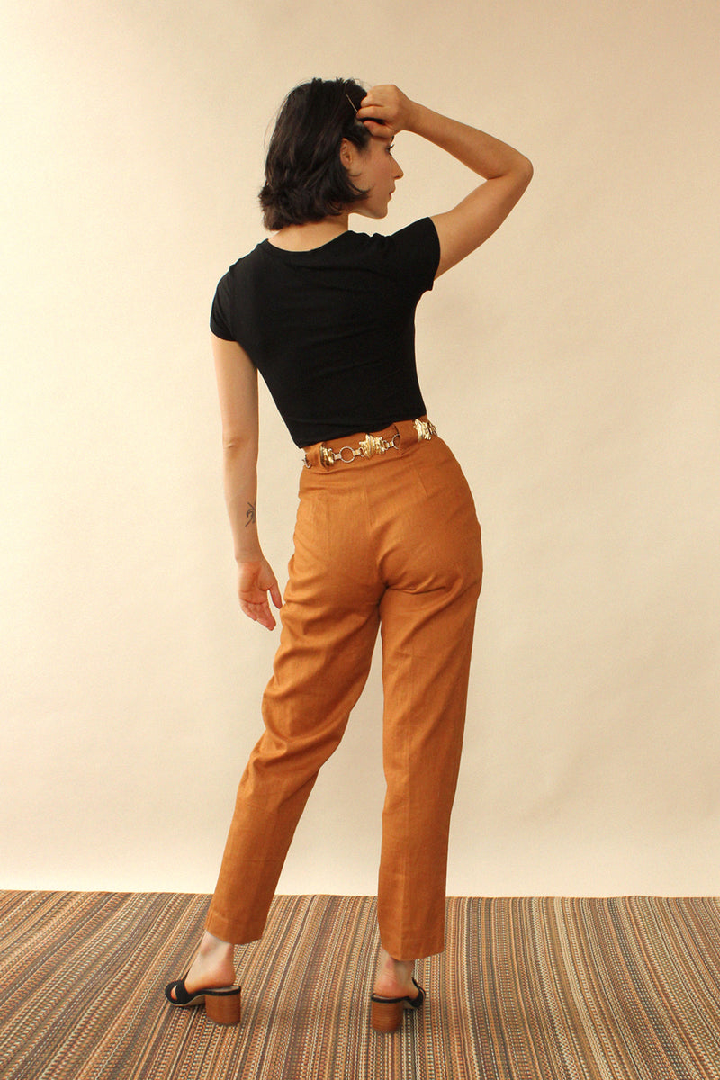 Pumpkin Spice Linen Pants XS