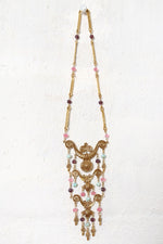 Glass Bead Gilded Statement Necklace
