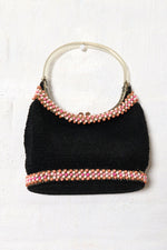 Pink Bead Lucite Frame Purse