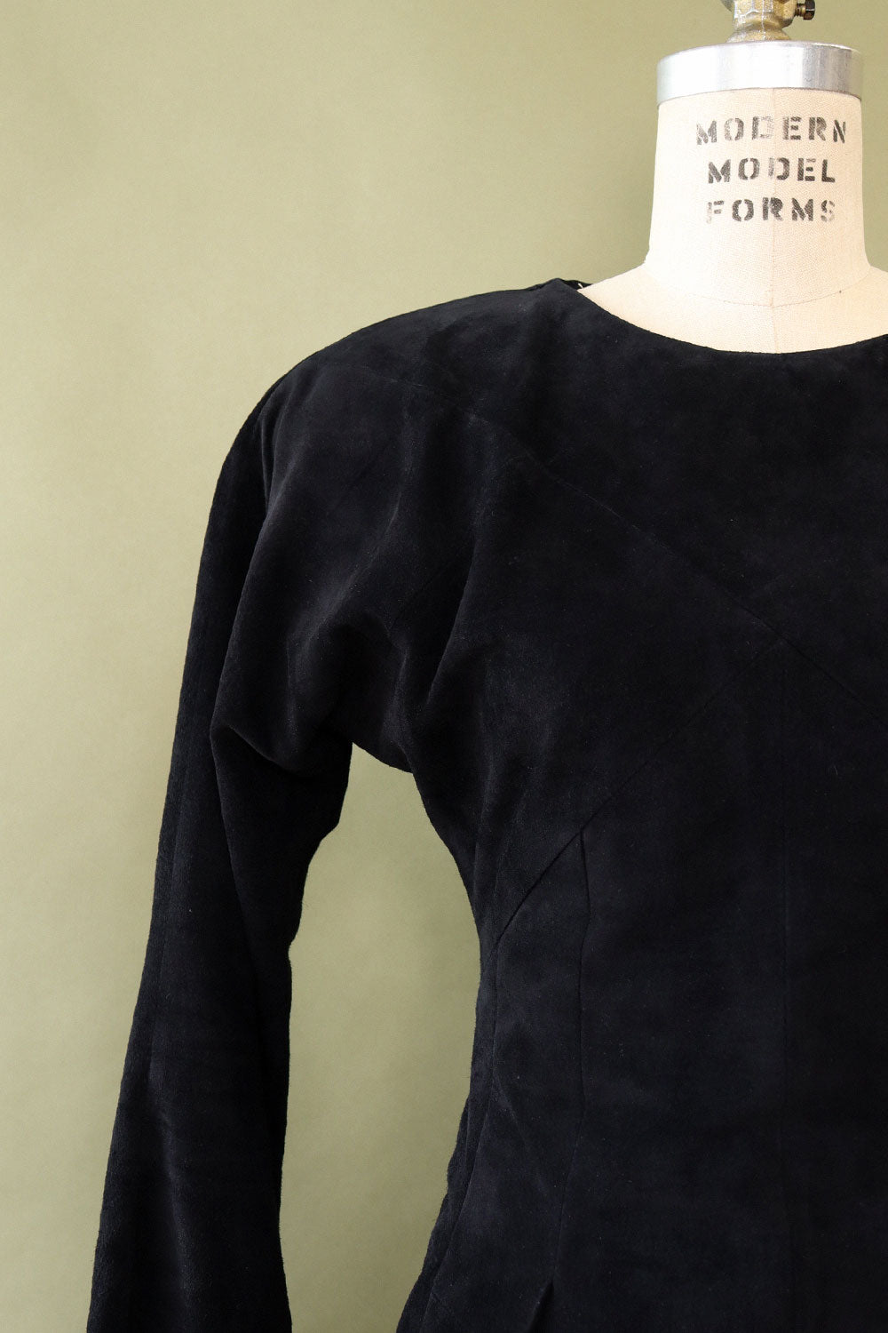 Black Suede Power Dress S/M