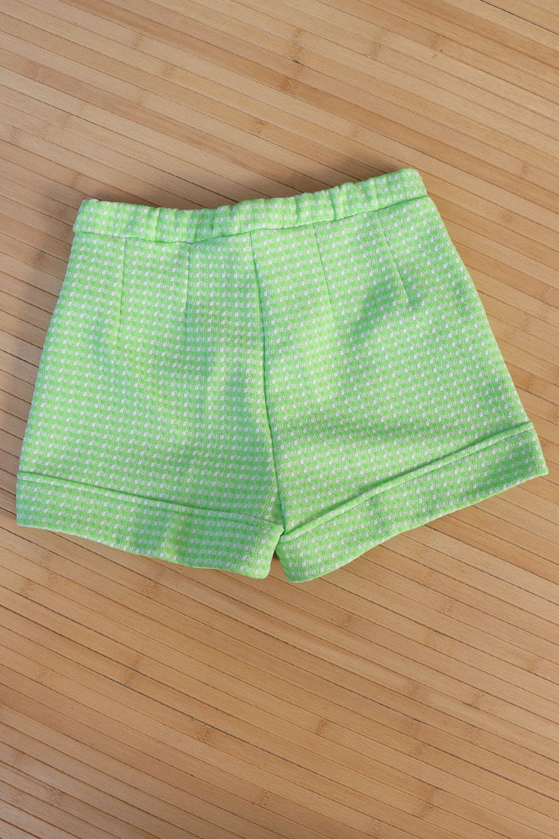 Lime Gingham Short Shorts XS/S