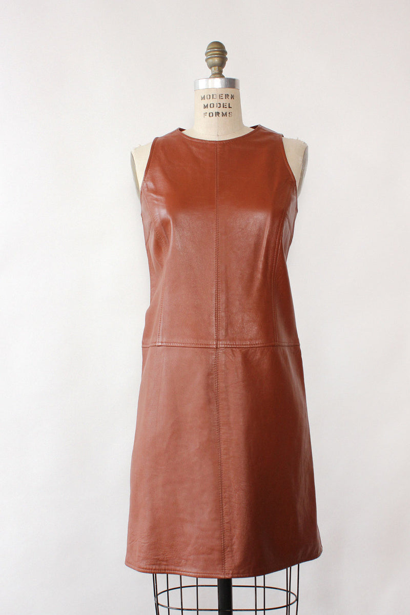 Toffee Leather Shift S/M