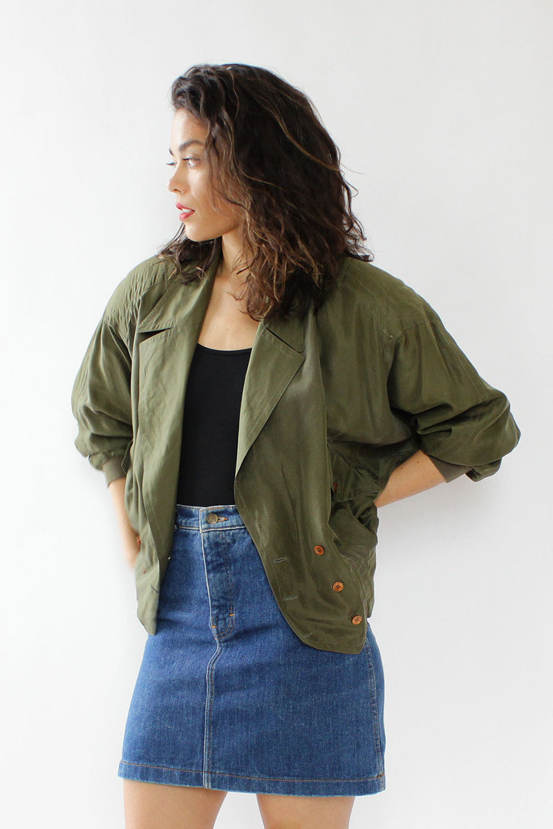 Gilman Silk Flight Jacket M