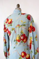 Apple Print 1940s Shirtdress S/M