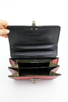Red Leather Boxy Handbag