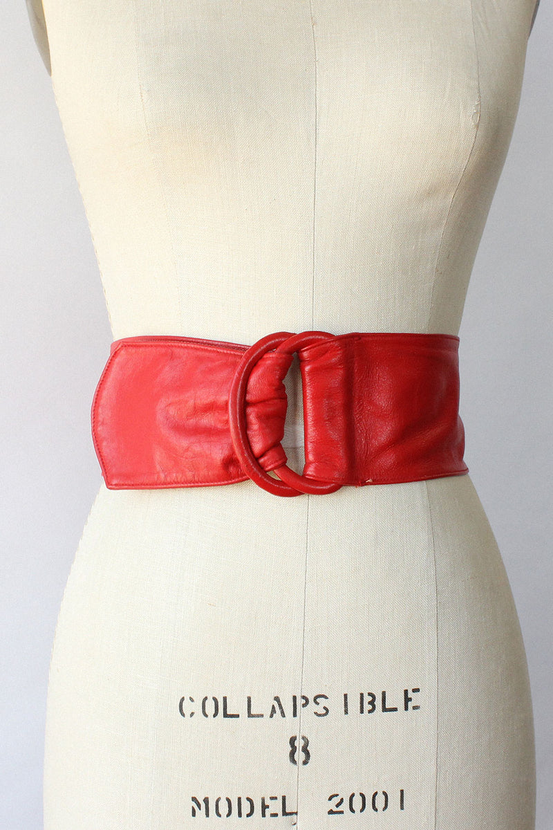 Moskowitz Cherry Leather Belt