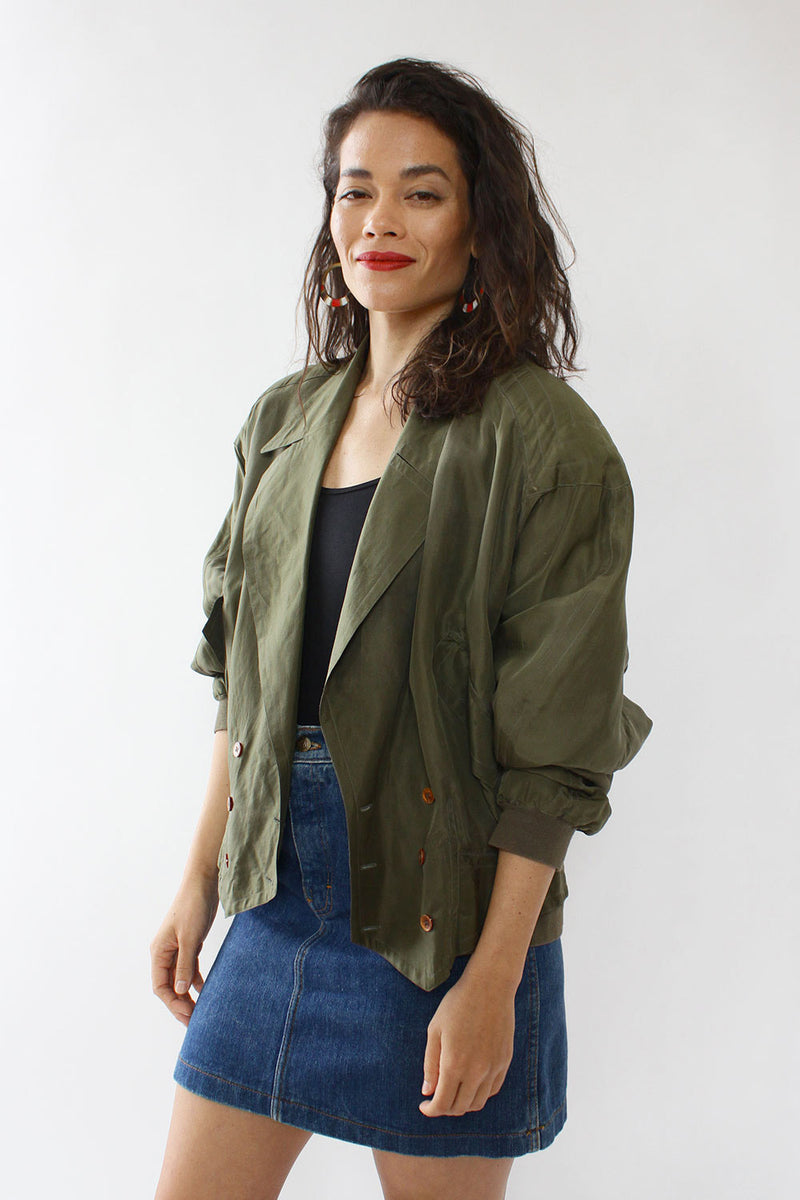 Gilman Silk Flight Jacket M