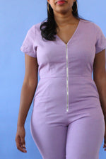 Lilac Zipper Jumpsuit M
