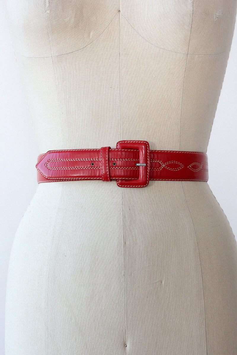 Guy Laroche Ruby Leather Belt XS/S