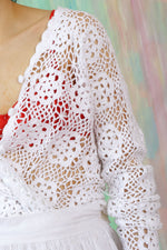 Stark White Crochet Cardigan XS/S