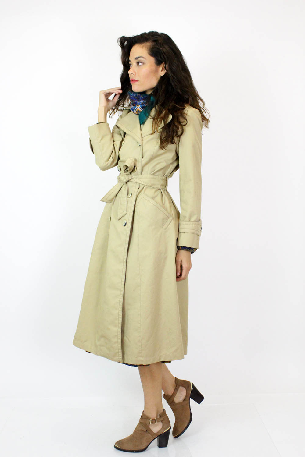 khaki trench coat