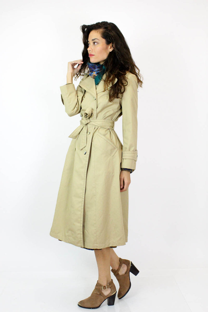 khaki trench coat