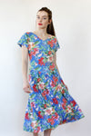 Lanz Sky Floral Dress M
